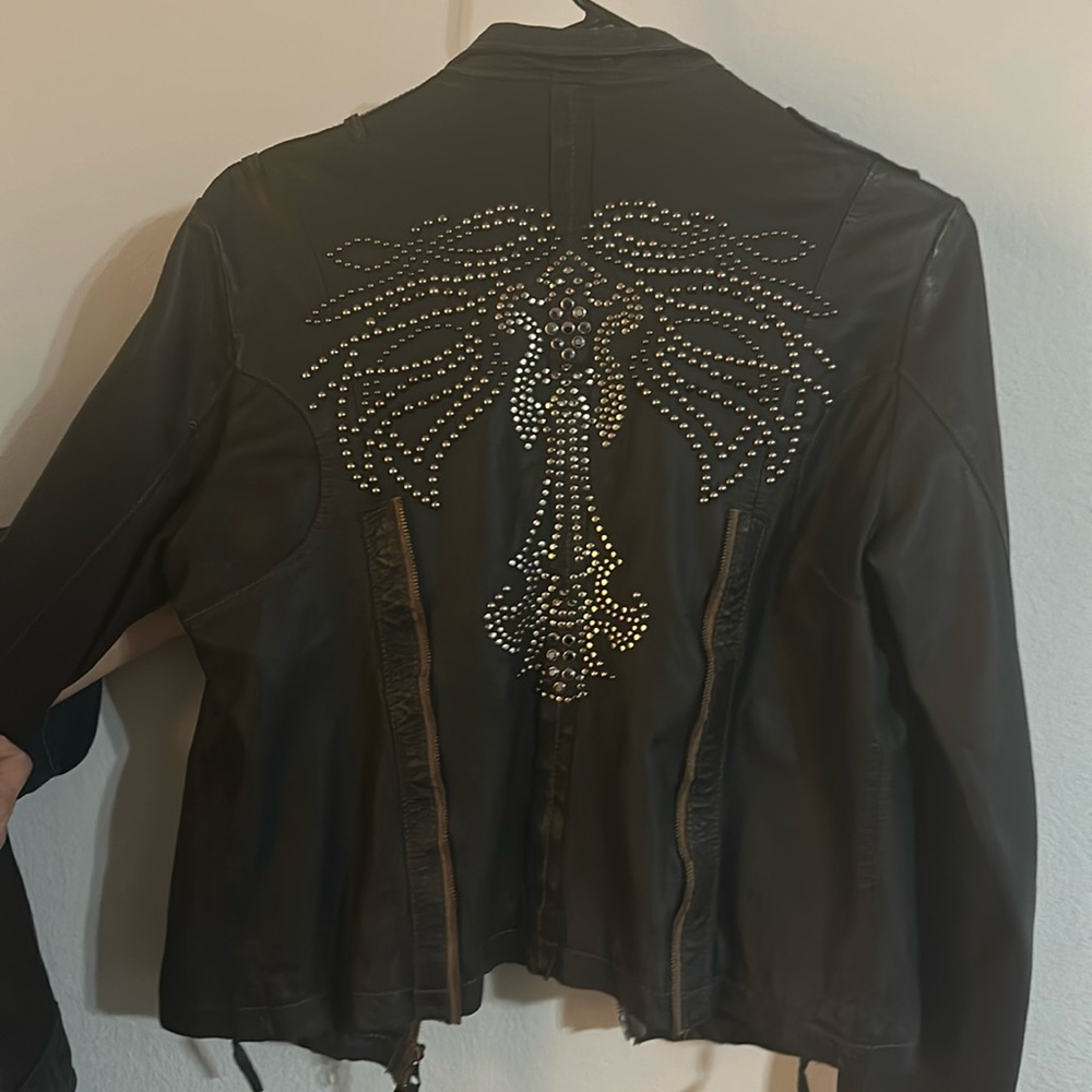 Black leather vintage